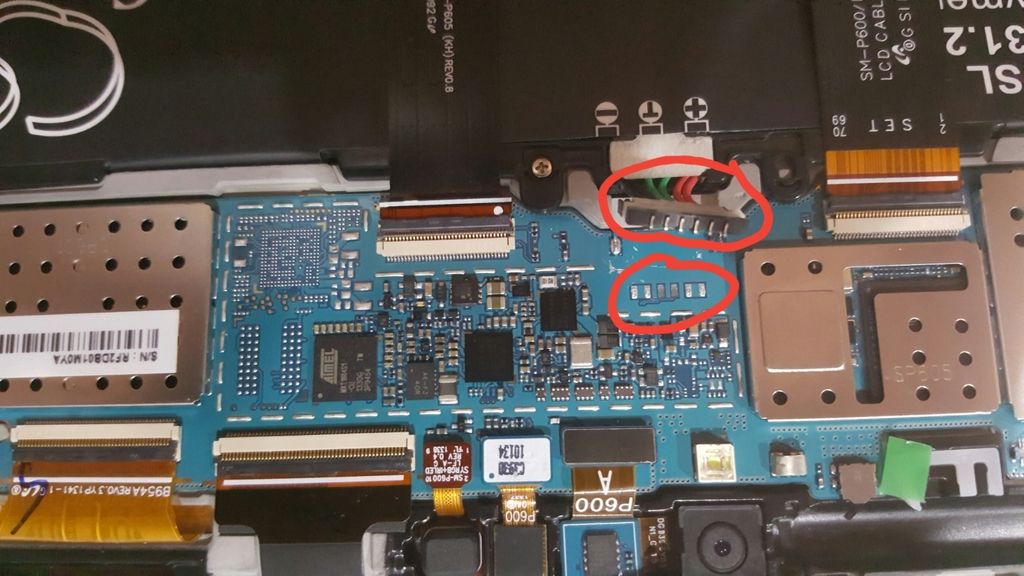 Battery connector broke off board Samsung Galaxy Note 10.1 2014 iFixit